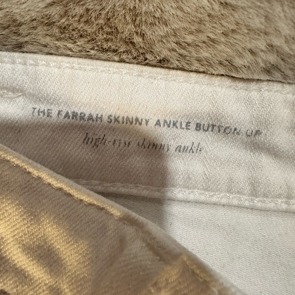 AG high-rise skinny ankle white button front jeans - Picture 5 of 7